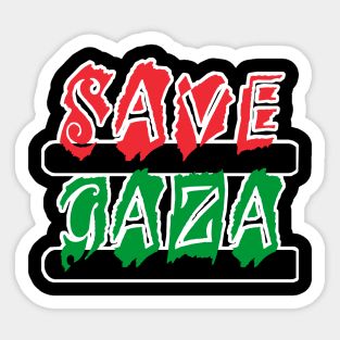 Save Gaza  - Montage - Back Sticker